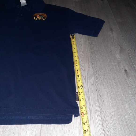 Harry Potter Hogwarts Navy Polo Shirt Vintage Warner Brothers Studio - Picture 10 of 12